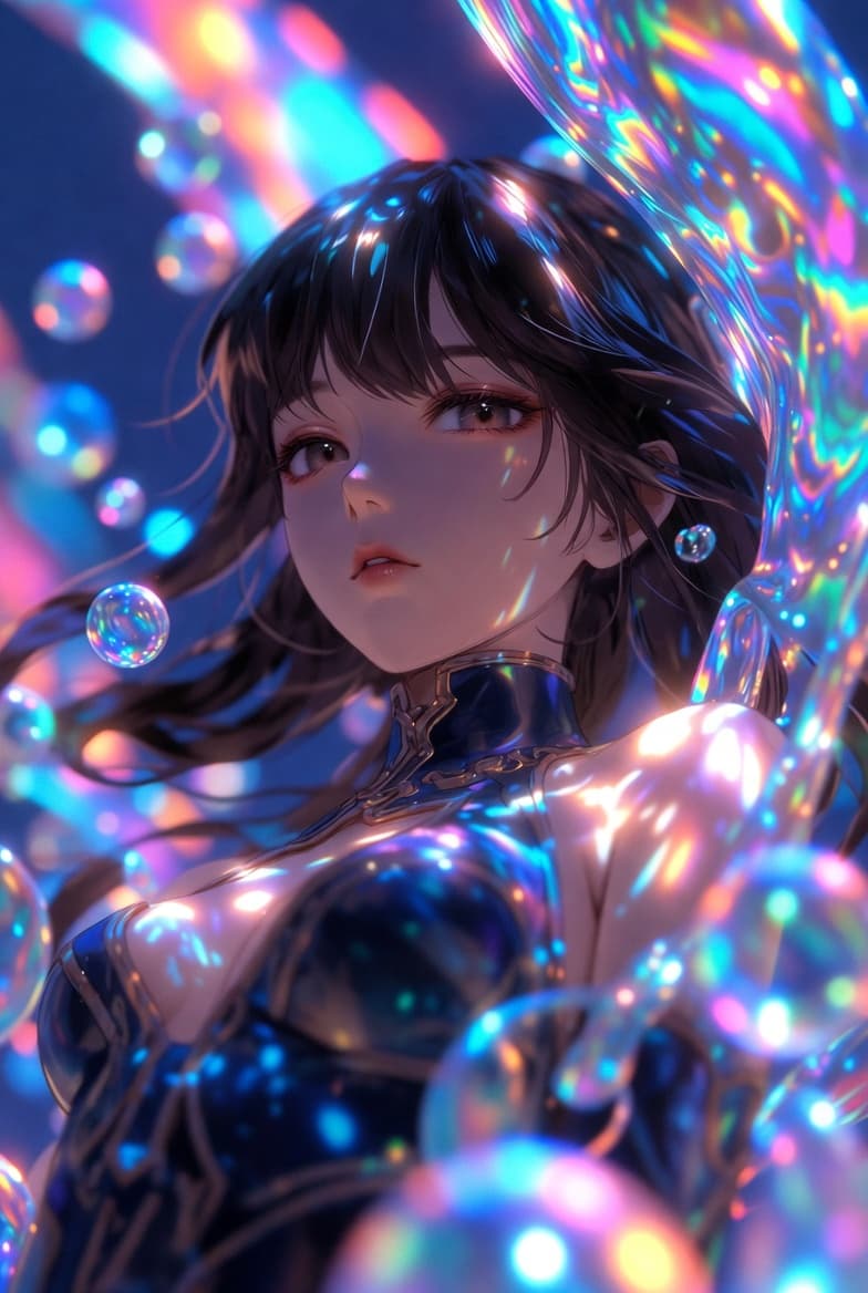 Holographic Bubble Girl